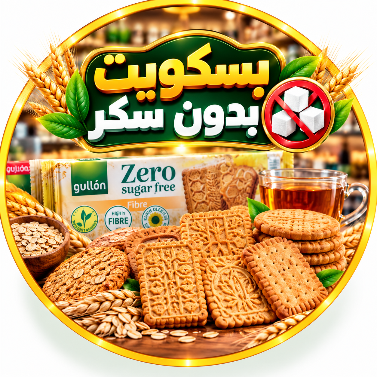 بسكويت بدون سكر