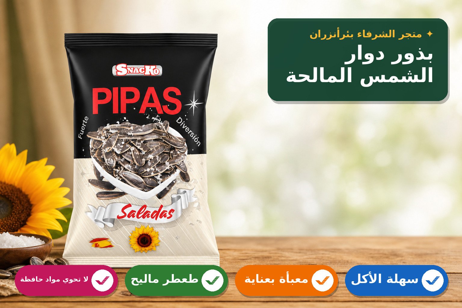 بذور دوار الشمس مالحة من سنكو