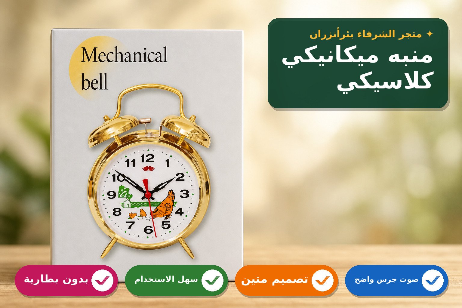 منبه ميكانيكي بصوت جرس تقليدي