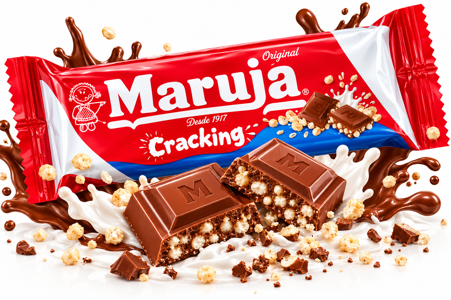شوكولاتة Maruja Original Cracking – شوكولاتة مقرمشة بحبوب الأرز