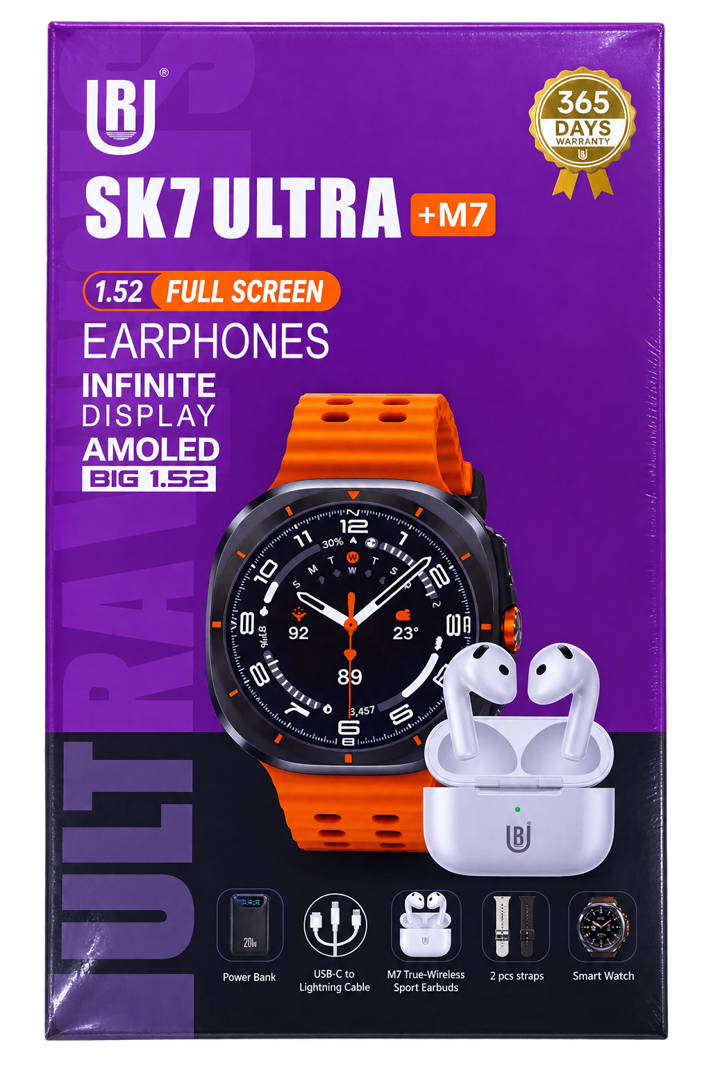 🚀 SK7 ULTRA + M7 | الساعة الذكية التي تجمع كل ما تحتاجه في طقم واحد!