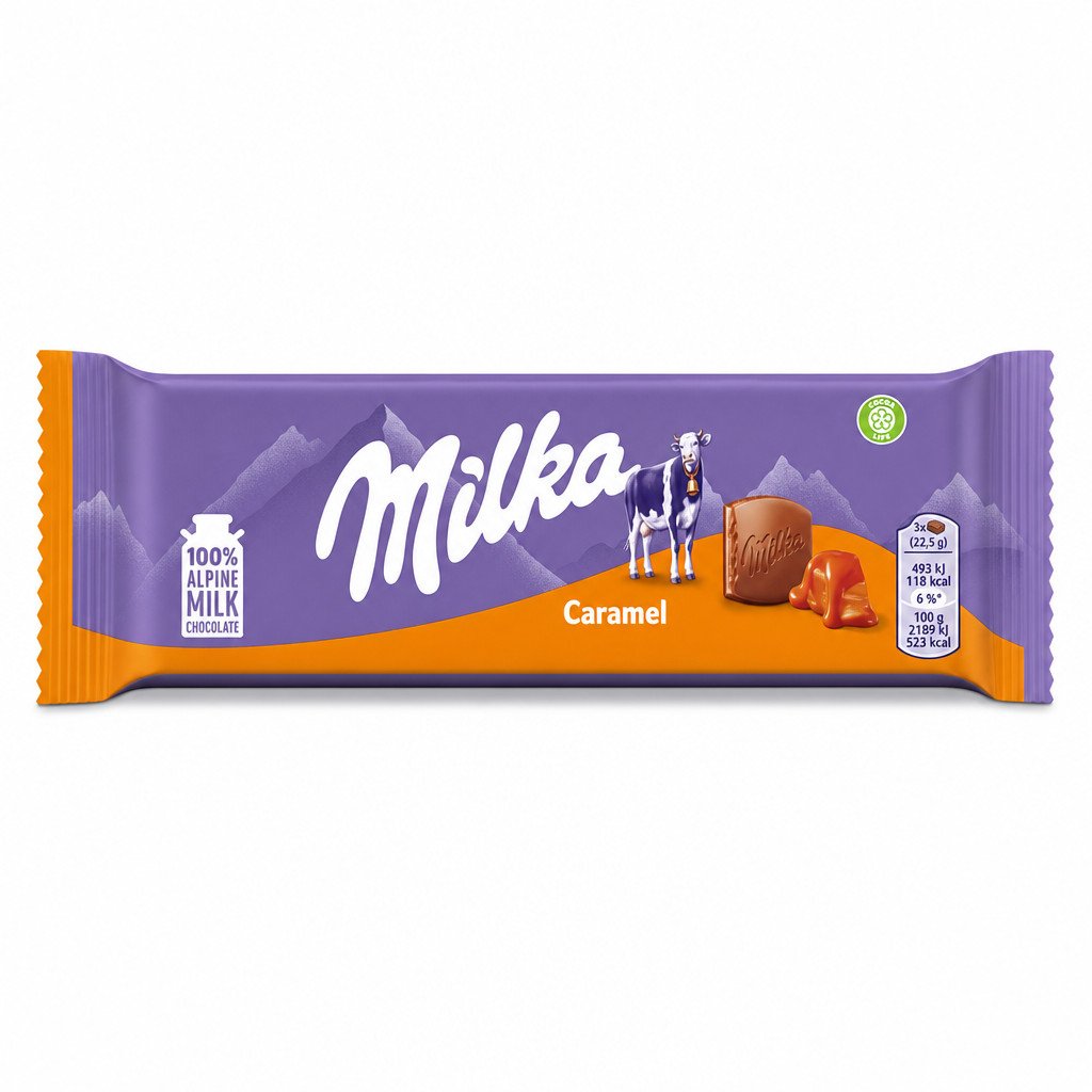 شوكولاتة ميلكا بحشوة الكراميل