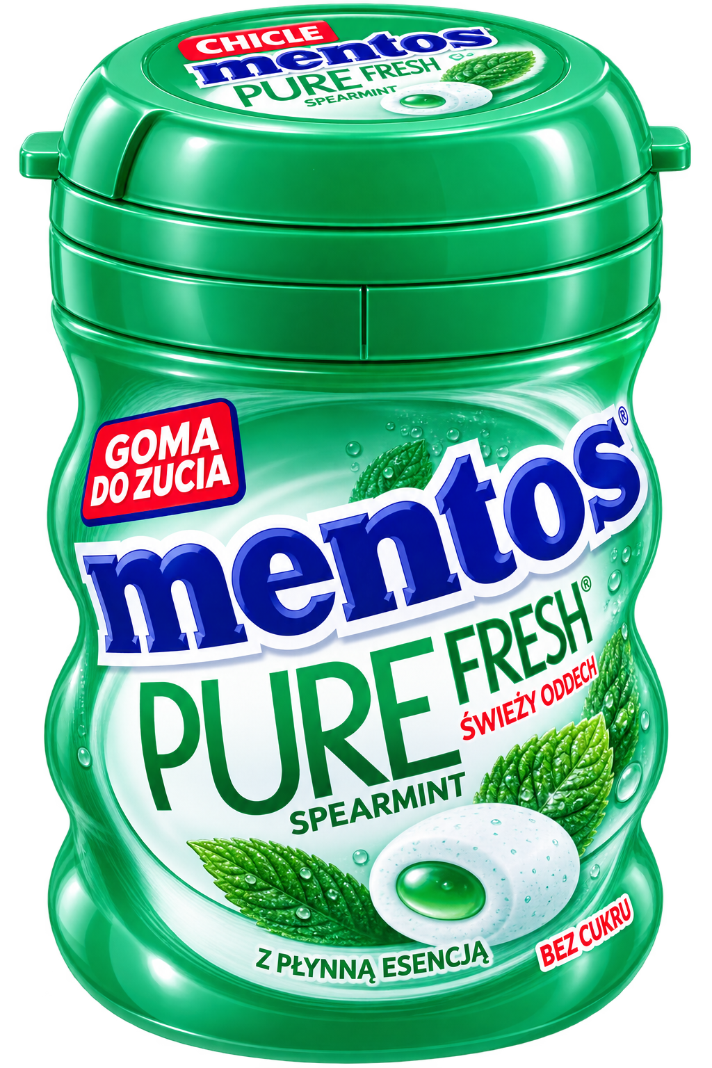 Mentos Pure Fresh Spearmint – علكة بالنعناع المنعش بدون سكر