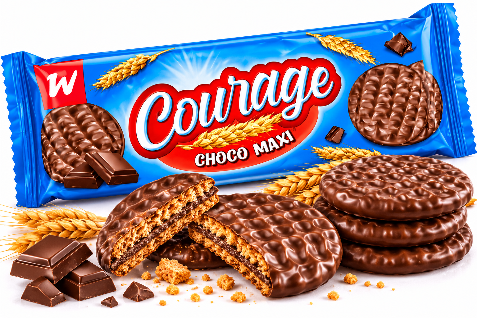 بسكويت Courage Choco Maxi بالشوكولاتة – مذاق غني ومقرمش