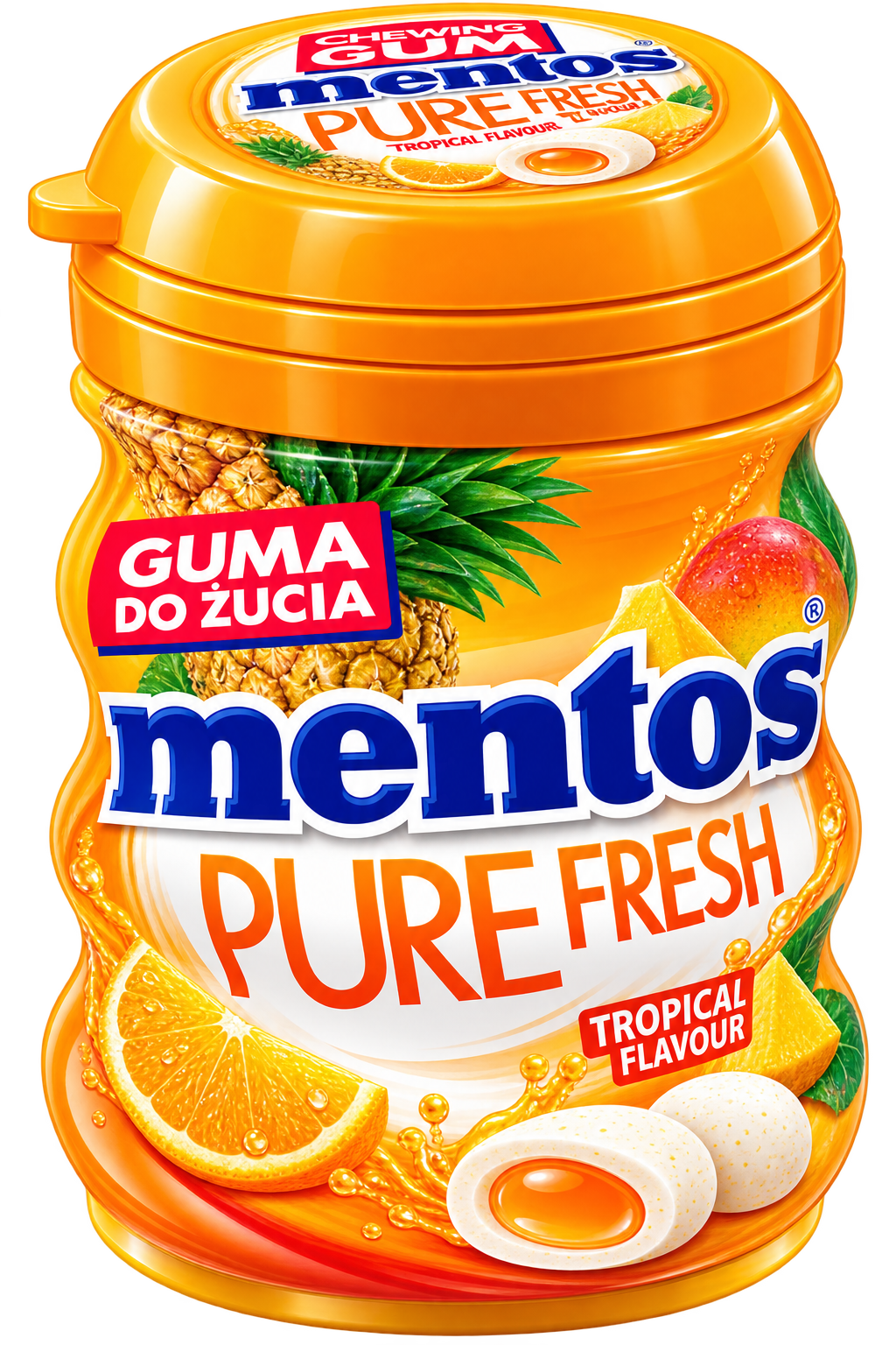 Mentos Pure Fresh Tropical Flavour – علكة بنكهة الفواكه الاستوائية