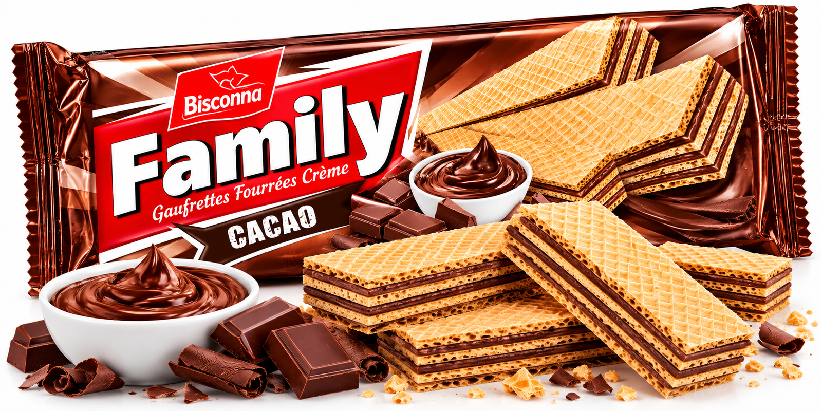 بسكويت ويفر فاميلي بالكاكاو – Family Cacao