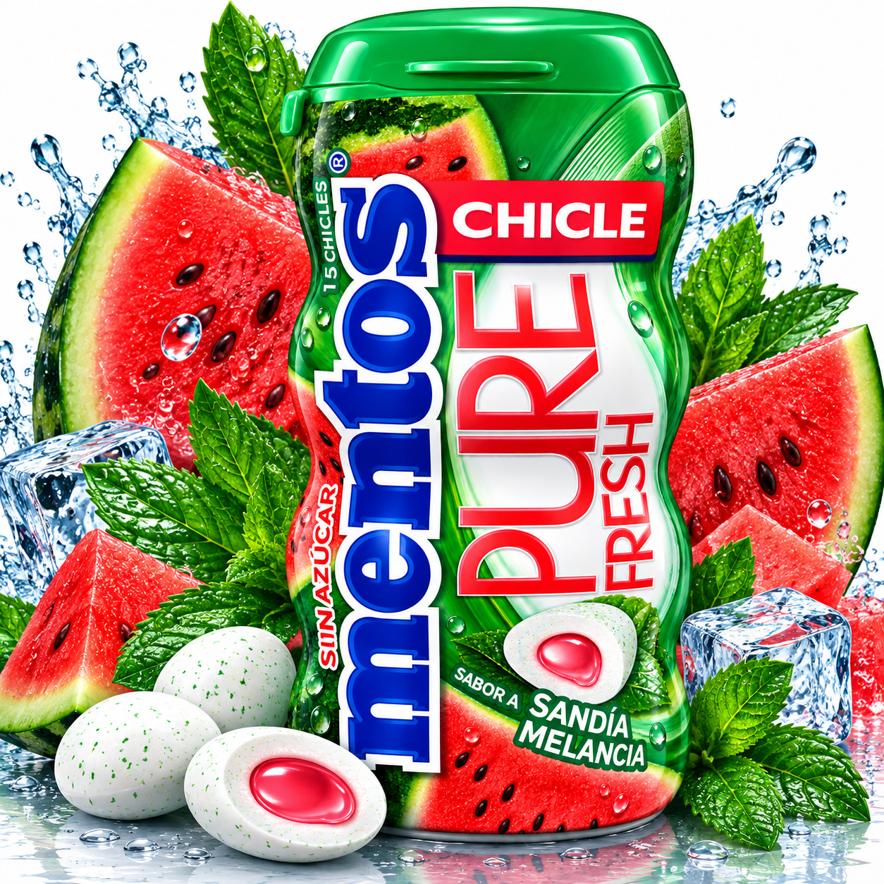 Mentos Pure Fresh Watermelon – علكة بنكهة البطيخ المنعشة